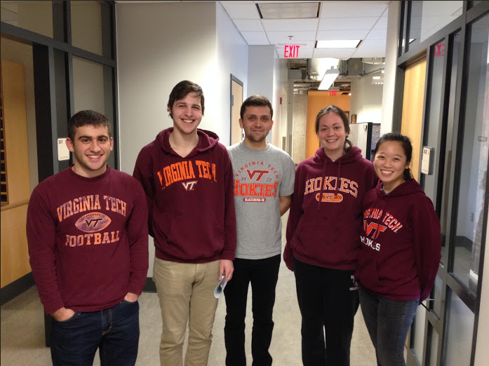 Left to right: Sebastian Wellford, Chase Heltzel, Mark Langowski, Jennifer Zornjak, Emily Phung